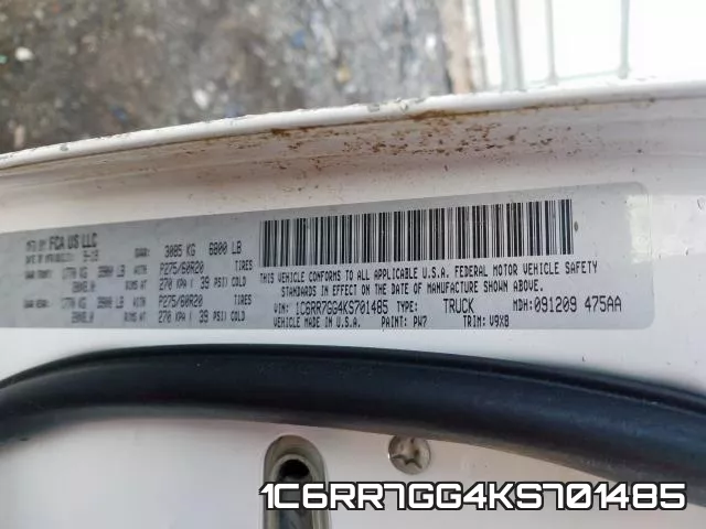 1C6RR7GG4KS701485 фото 2
