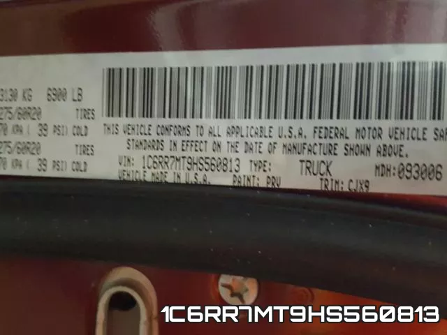 1C6RR7MT9HS560813 фото 2