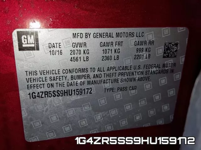 1G4ZR5SS9HU159172 фото 2