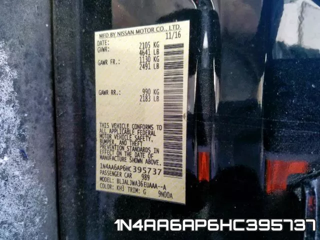1N4AA6AP6HC395737 фото 2