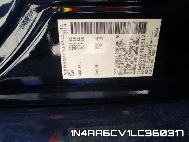 1N4AA6CV1LC360317 фото 2