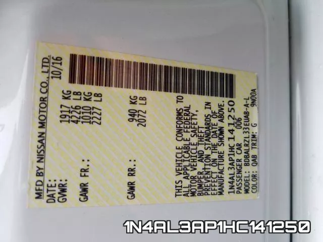 1N4AL3AP1HC141250 фото 2