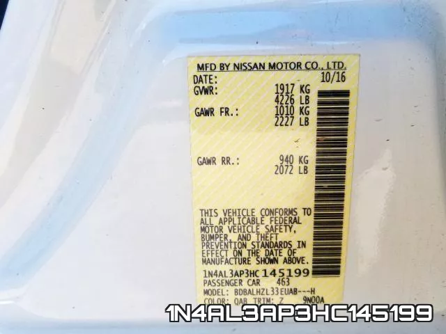 1N4AL3AP3HC145199 фото 2