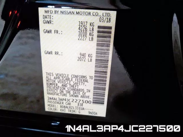 1N4AL3AP4JC227500 фото 2