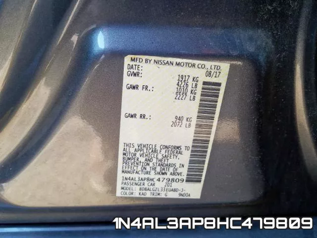 1N4AL3AP8HC479809 фото 2