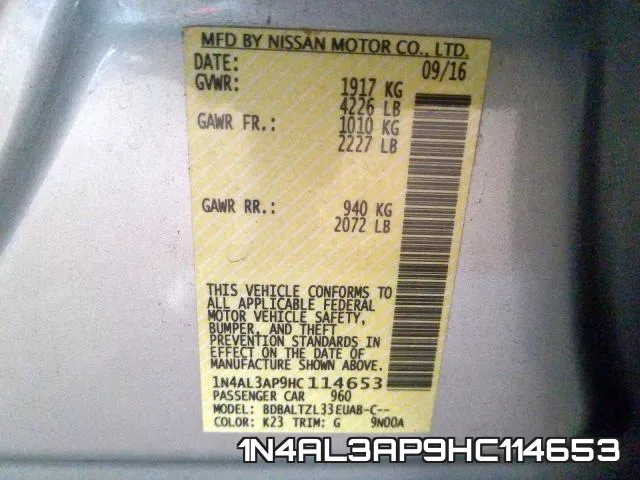 1N4AL3AP9HC114653 фото 2