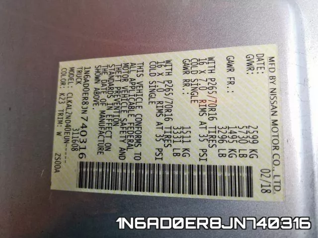1N6AD0ER8JN740316 фото 2