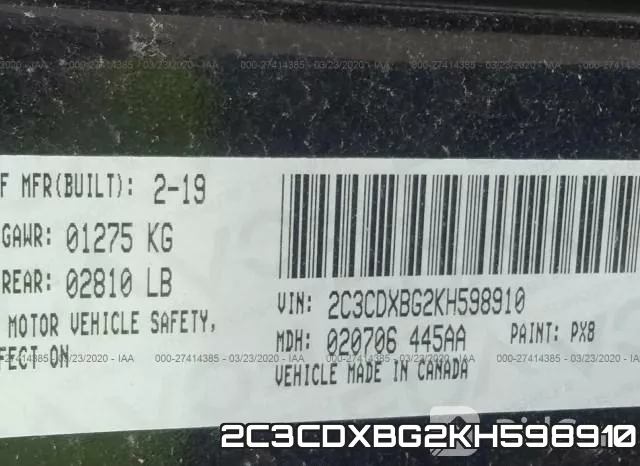 2C3CDXBG2KH598910 фото 10