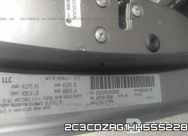 2C3CDZAG1HH555228 фото 10