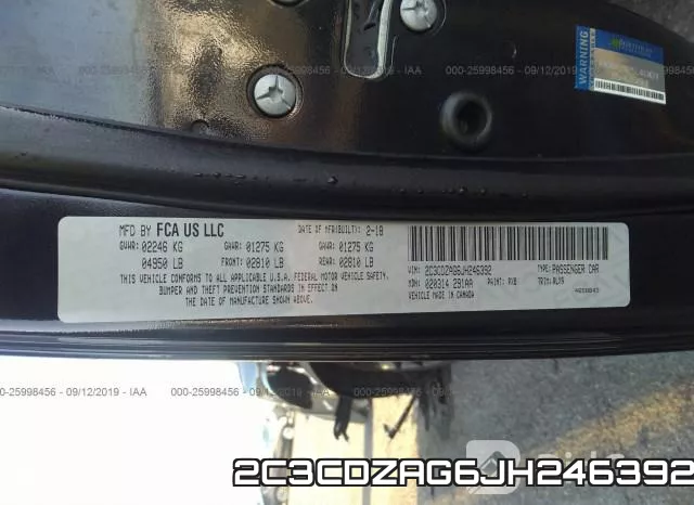 2C3CDZAG6JH246392 фото 10