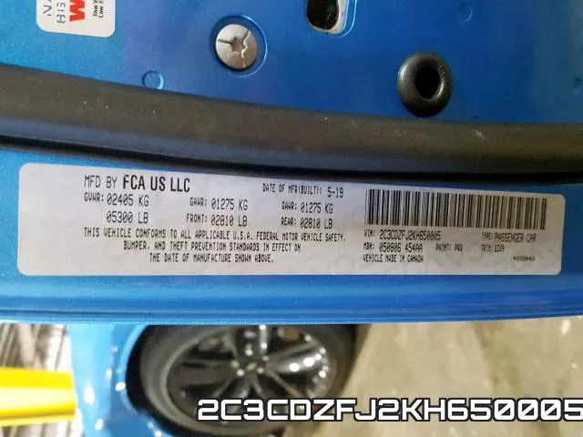 2C3CDZFJ2KH650005 фото 2