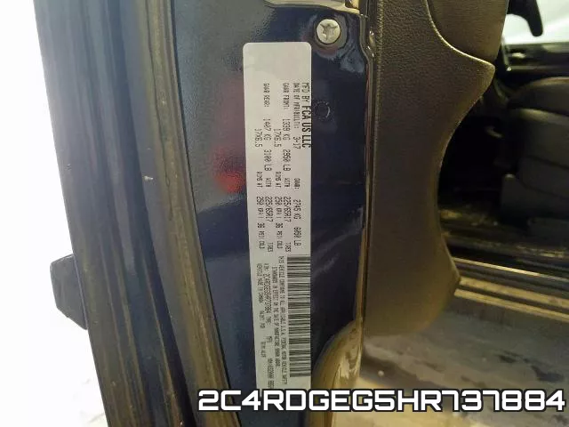 2C4RDGEG5HR737884 фото 2