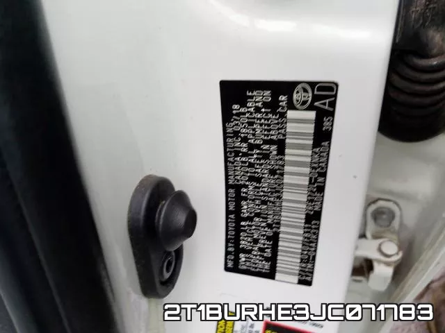 2T1BURHE3JC071783 фото 2