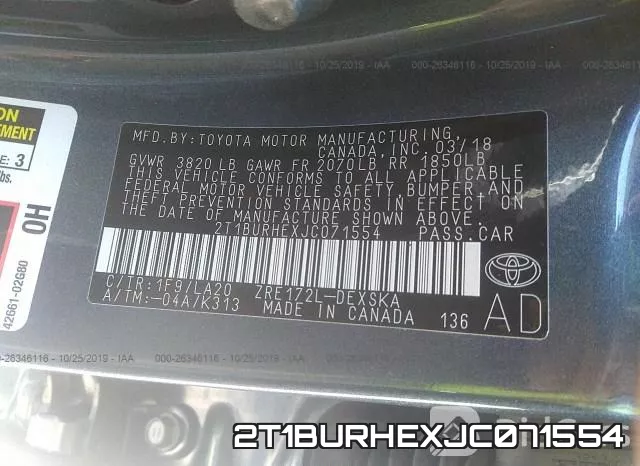 2T1BURHEXJC071554 фото 10