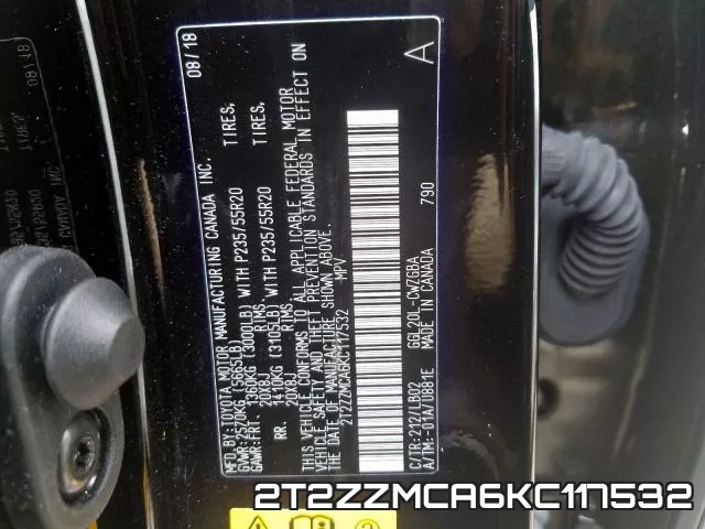 2T2ZZMCA6KC117532 фото 2