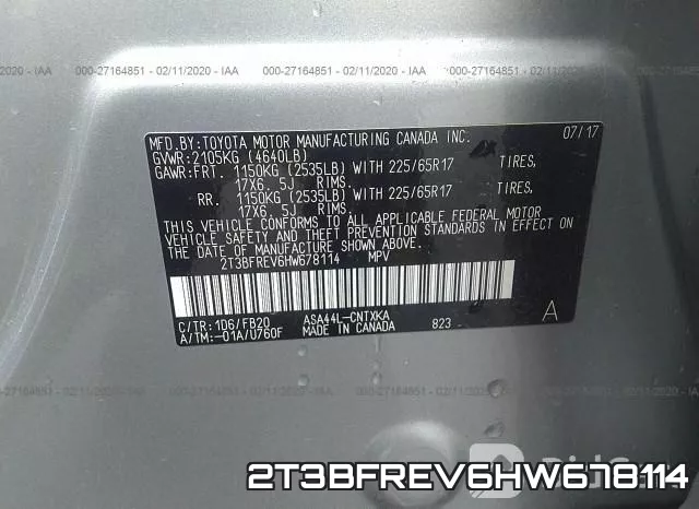 2T3BFREV6HW678114 фото 10