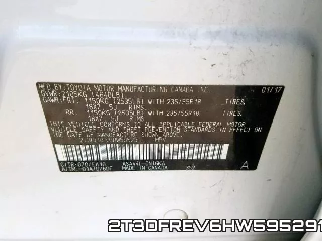 2T3DFREV6HW595291 фото 2