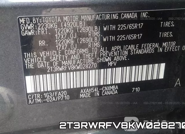 2T3RWRFV8KW028270 фото 10