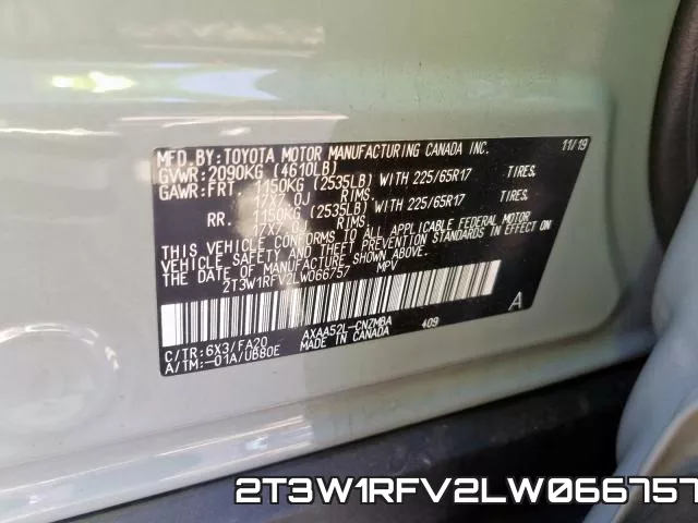 2T3W1RFV2LW066757 фото 2