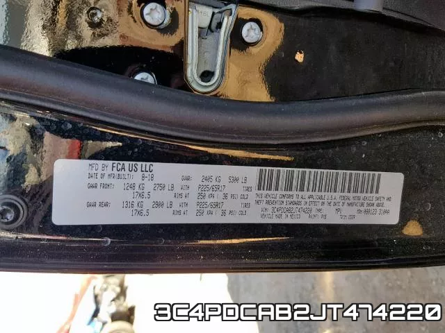 3C4PDCAB2JT474220 фото 2