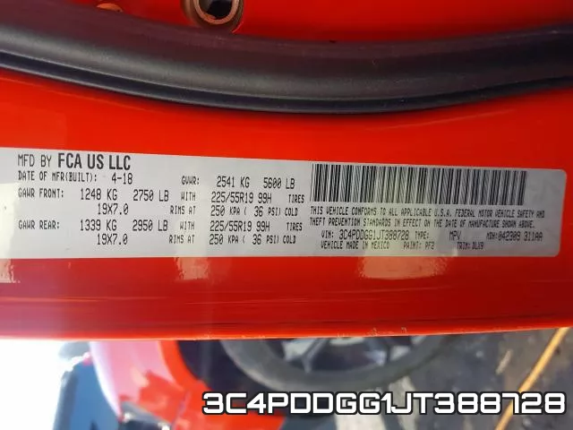 3C4PDDGG1JT388728 фото 2