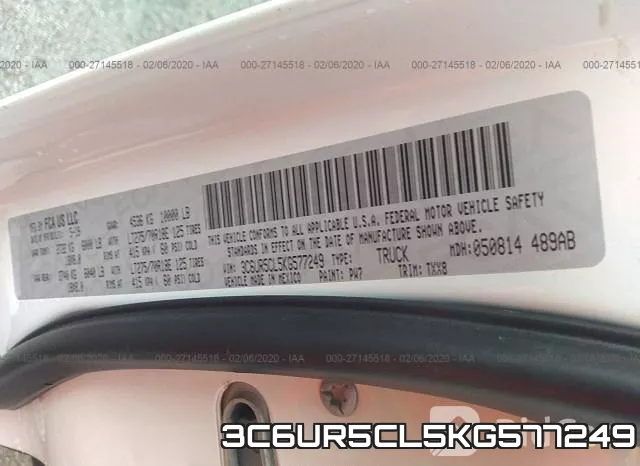 3C6UR5CL5KG577249 фото 10
