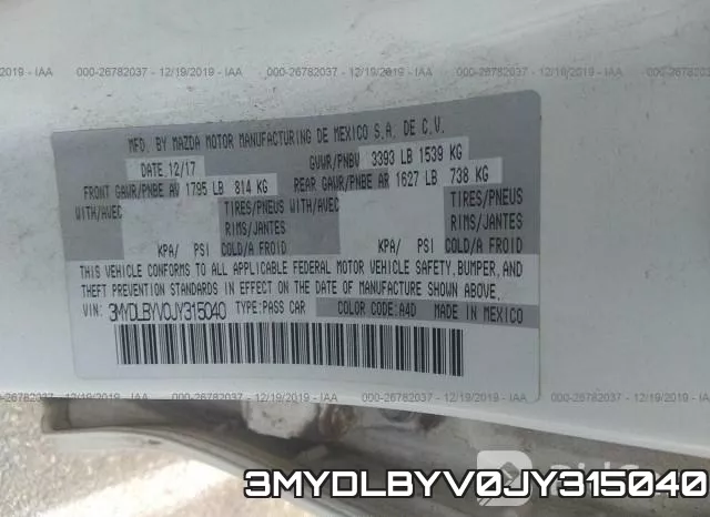 3MYDLBYV0JY315040 фото 10