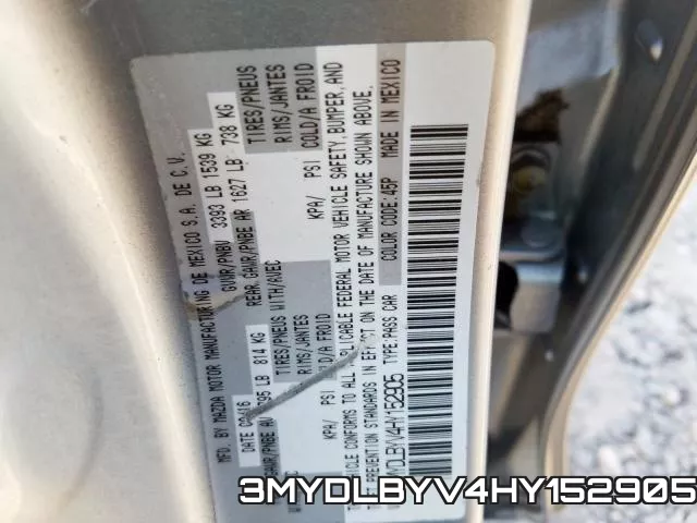 3MYDLBYV4HY152905 фото 2