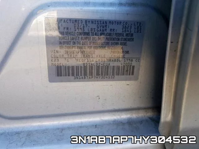 3N1AB7AP7HY304532 фото 2
