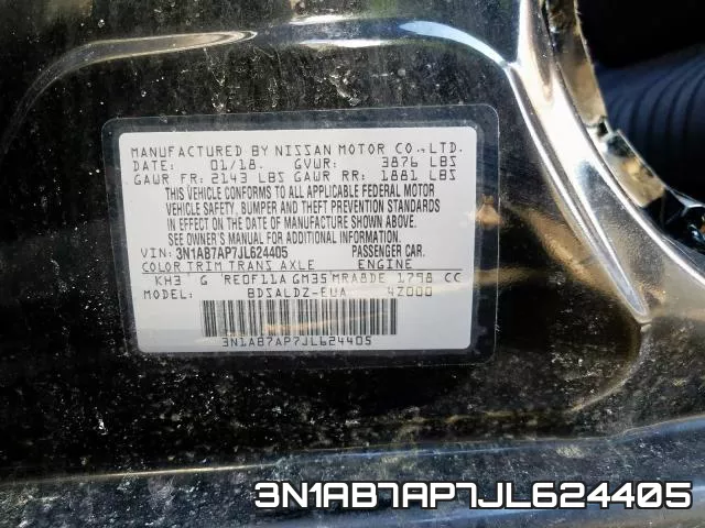 3N1AB7AP7JL624405 фото 2
