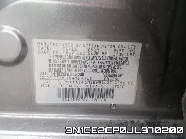 3N1CE2CP0JL370200 фото 2