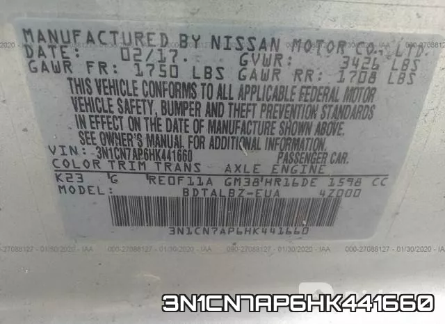 3N1CN7AP6HK441660 фото 10
