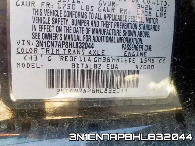 3N1CN7AP8HL832044 фото 2