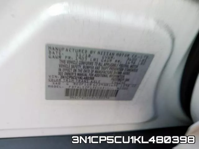 3N1CP5CU1KL480398 фото 2