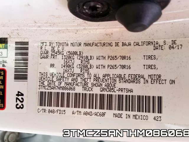 3TMCZ5AN7HM086068 фото 2