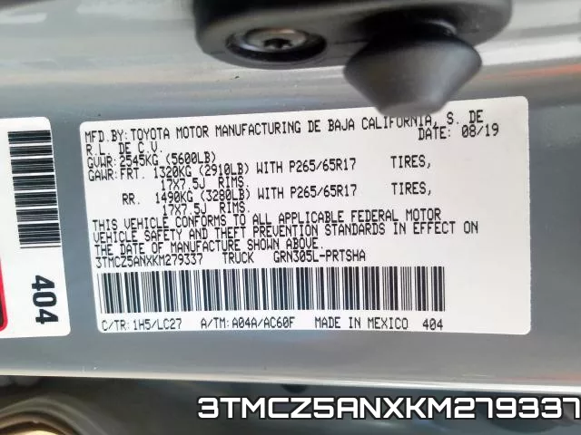 3TMCZ5ANXKM279337 фото 2