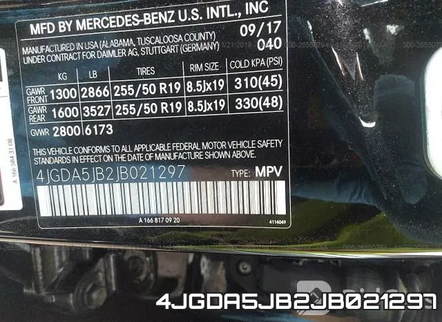 4JGDA5JB2JB021297 фото 10
