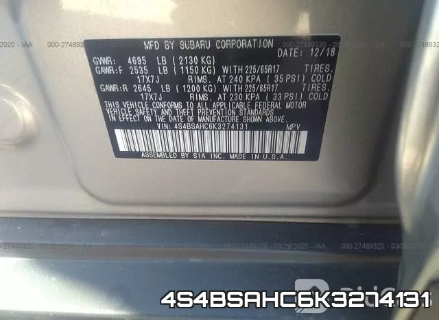 4S4BSAHC6K3274131 фото 10