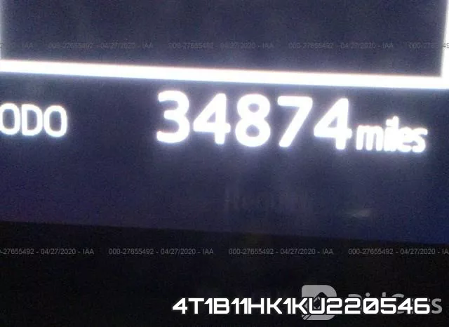 4T1B11HK1KU220546 фото 8