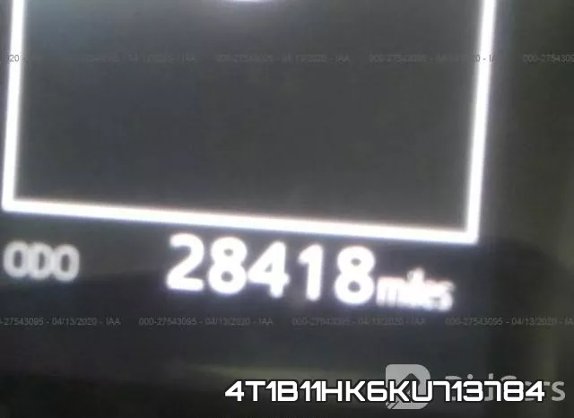 4T1B11HK6KU713784 фото 8