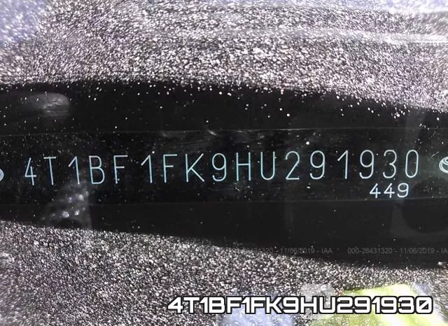 4T1BF1FK9HU291930 фото 10