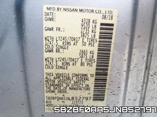 5BZBF0AA5JN852797 фото 2