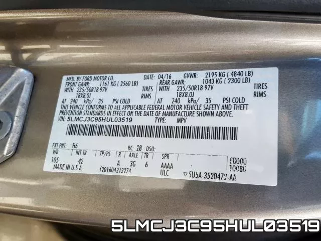 5LMCJ3C95HUL03519 фото 2