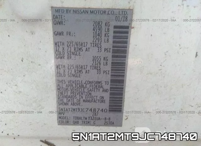 5N1AT2MT9JC748740 фото 10
