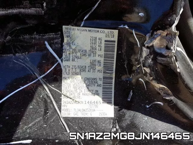5N1AZ2MG8JN146465 фото 2