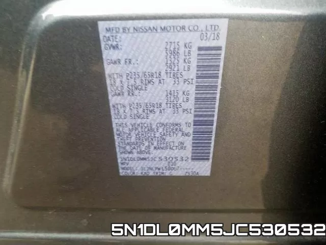 5N1DL0MM5JC530532 фото 2