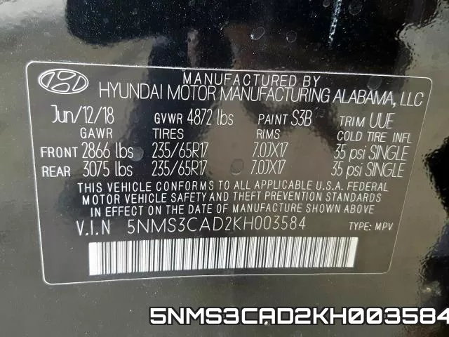 5NMS3CAD2KH003584 фото 2