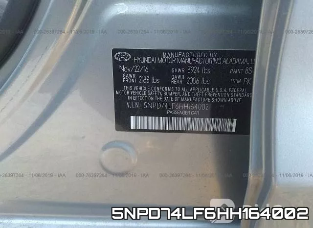 5NPD74LF6HH164002 фото 10