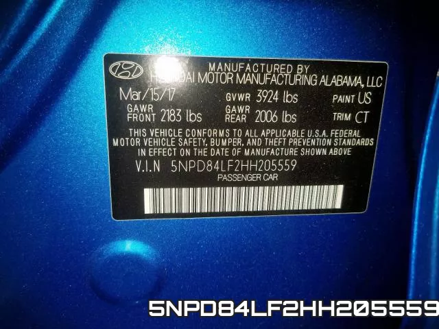 5NPD84LF2HH205559 фото 2