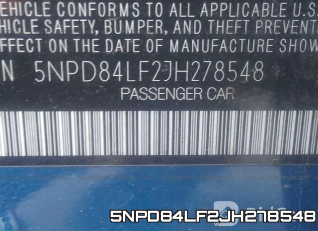 5NPD84LF2JH278548 фото 10